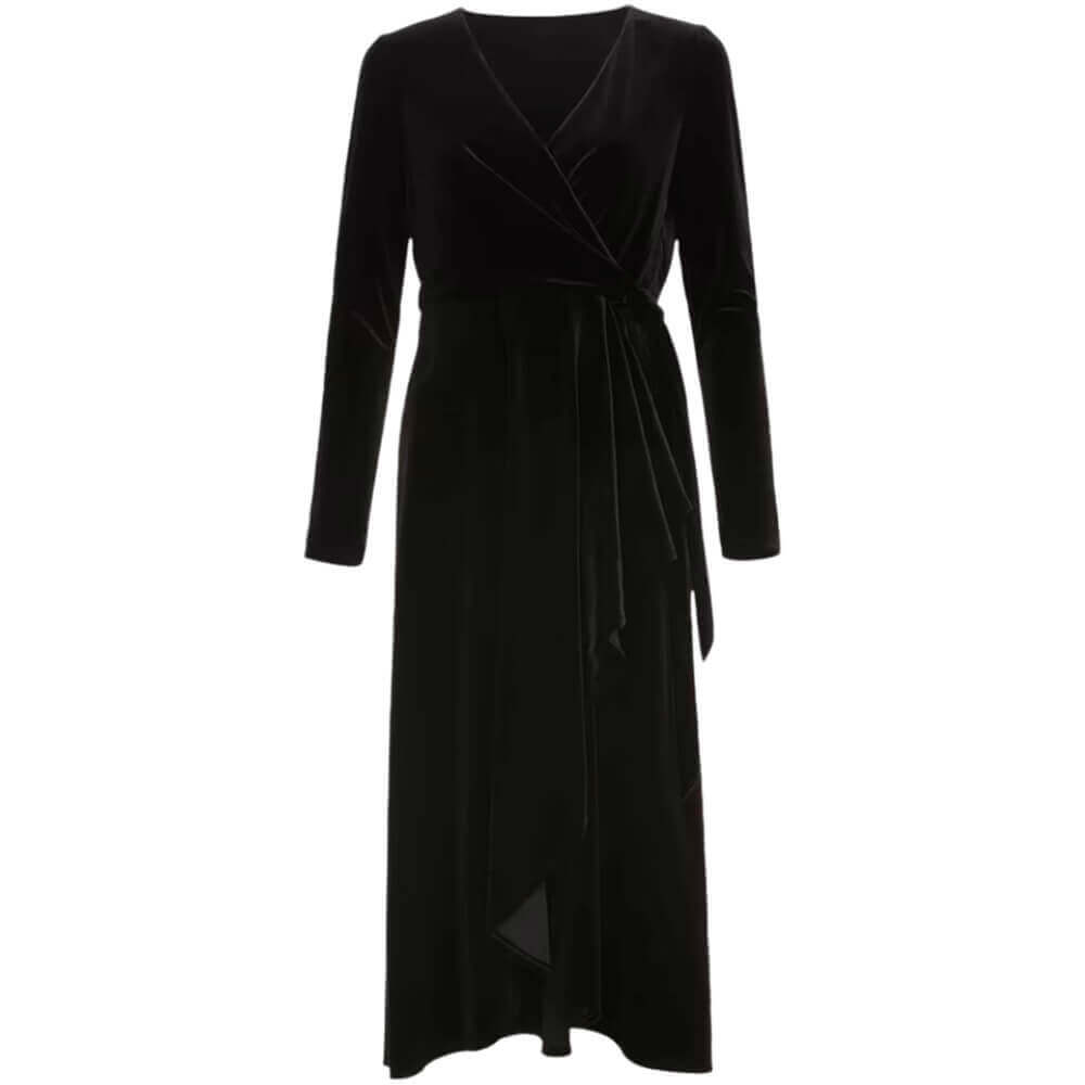 Phase Eight Julia Black Velvet Wrap Dress